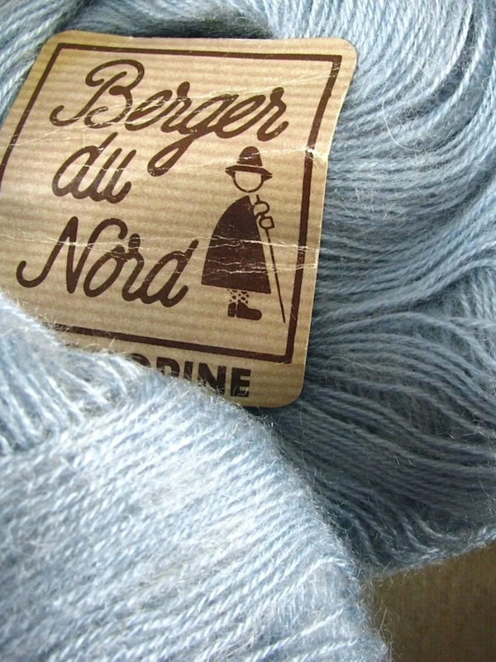 Mohair Blend Yarn Pale Blue Acrylic Kid Mohair 50g Berger du Nord France x4+